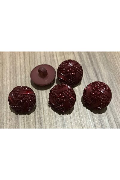 Öztürk Serrated Plastic Pearl Button 25mm. 5 Pack.