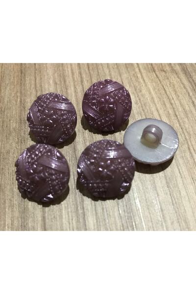 Öztürk Serrated Plastic Pearl Button 25mm. 5 Pack.