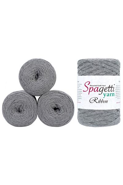 Spagettiyarn Σετ σχοινί γκρι κορδέλας 3 - 4