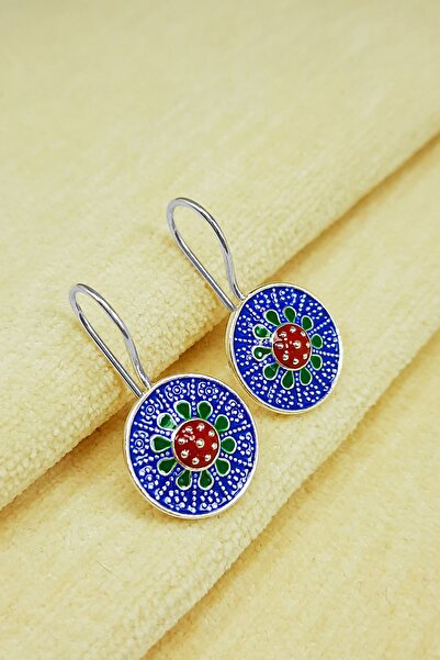 Güzel Gümüşçülük 925 Ayar Gümüş El Işi Mardin Midyat Hasırı Mineli Kadın Küpe