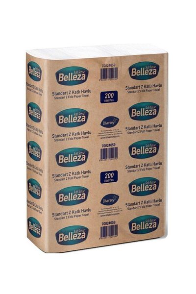 BELLEZA Standard Z Fold Paper Towels 20,5x21,5 Cm 150 Pieces 12 Packs 63618