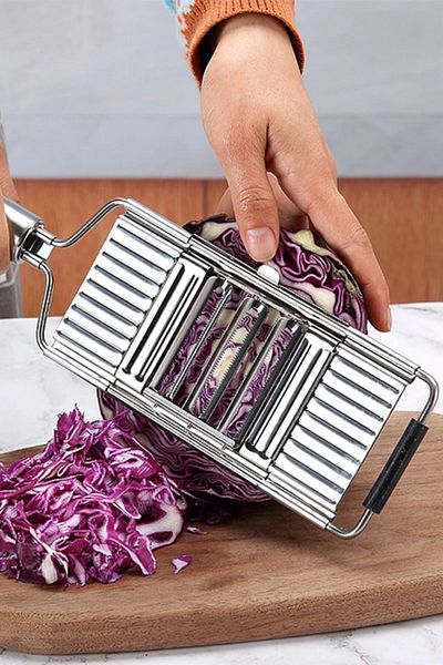 Buffer ® Adjustable 3 Different Heads Grip Non-Slip Base Stainless Steel Vegetable Slicer Pe