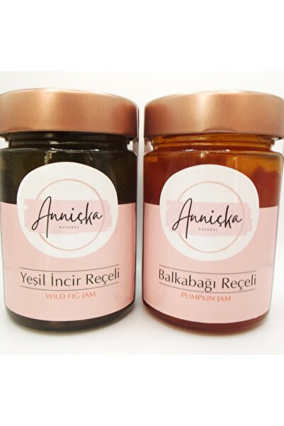 Anniçka Natural Katkısız Koruyucusuz Çıtır Balkabağı Ve Yeşil İncir Reçeli 2x...