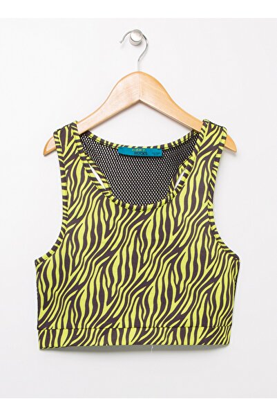 Funky Rocks Yuvarlak Yaka Kolsuz Desenli Çok Renkli Kız Çocuk Atlet