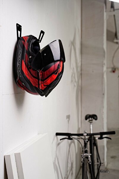 Hobi Demir Sanat Siyah Motosiklet Kask Tutucu, Kask Askısı