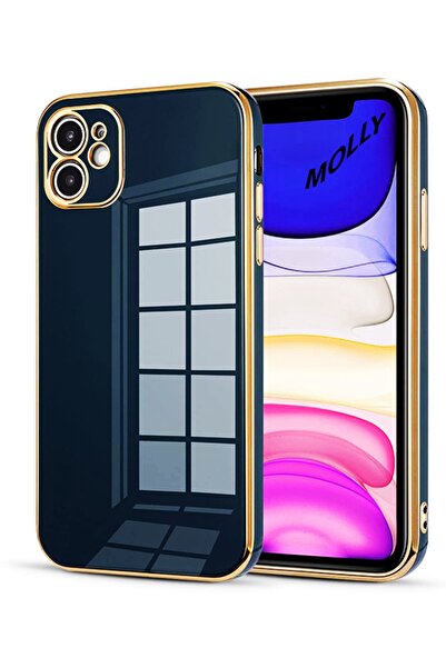 Molly Iphone 11 Uyumlu Kraliyet Mavisi Oeuvre Lüx Silikon Kılıf