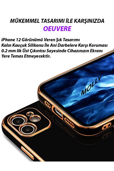 Molly Iphone 11 Uyumlu Kraliyet Mavisi Oeuvre Lüx Silikon Kılıf