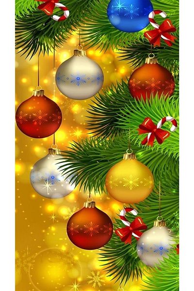 Marcel Kristal Tablo Christmas Luminous Tree Mosaic Painting - 20x38 cm