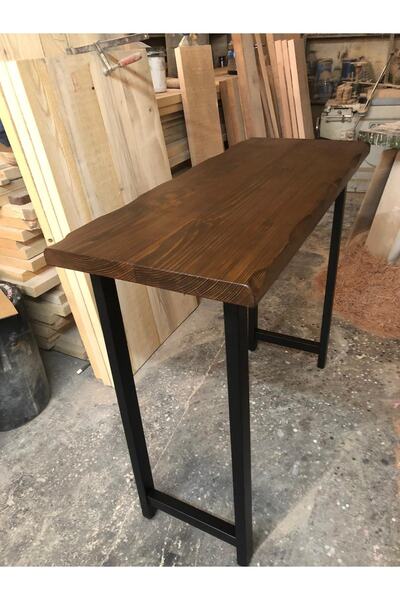 Bintaş Mobilya Doğal Ağaç Kütük Bar Masa 120x60.cm