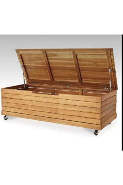 BUĞLEM Wood Garden (120x45x45) * Tik* Ahşap Bahçe Dolabı Sandığı Sediri