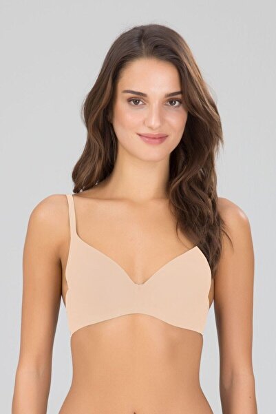 Kom Sutien cu cupă moale cu sârmă pentru femei 2 bucăți 1 negru-1 piele