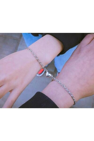 TREND COLLECTİON Mıknatıslı Birleşen Kalpler Sevgili Bilekliği