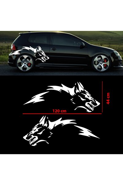 Melek Pazarı Tribal Aslan Kafası Çamurluk Üstü Yan Gövde Oto Sticker