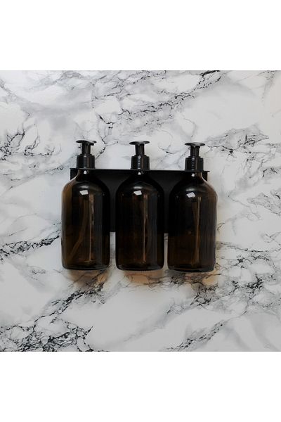 Hobi Demir Sanat Σετ 3 δοσομετρητές υγρού σαπουνιού, δοσομετρητής σαμπουάν μπάνιου, ζελέ ντους, μπουκάλι υγρού λαδιού