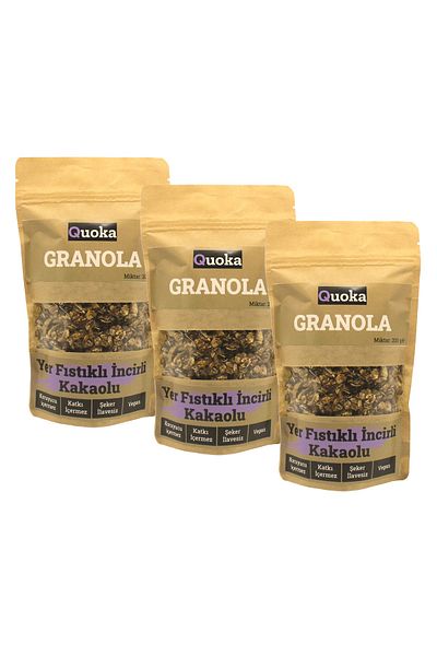 QUOKA Peanut and Fig Granola 3 X 200 Gr