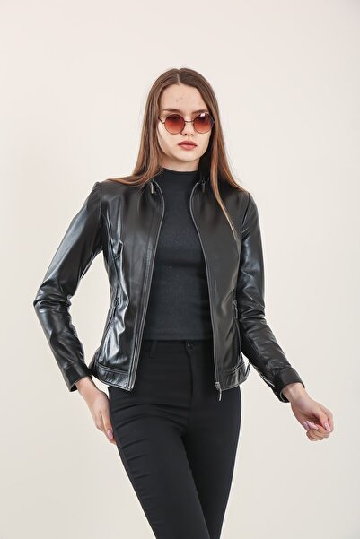 Y-0014 Ecrino Kadın Deri Mont