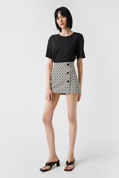 Koton Tricou oversize cu mânecă scurtă cu decolteu