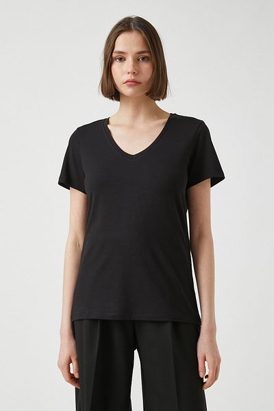 Koton Tricou de bază cu mânecă scurtă cu decolteu în V