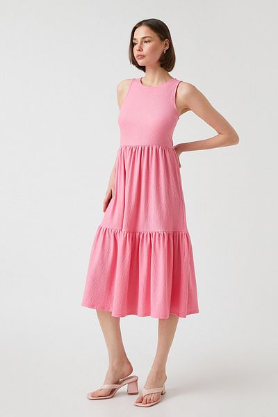 Koton Αμάνικο Φόρεμα Midi Ruffle