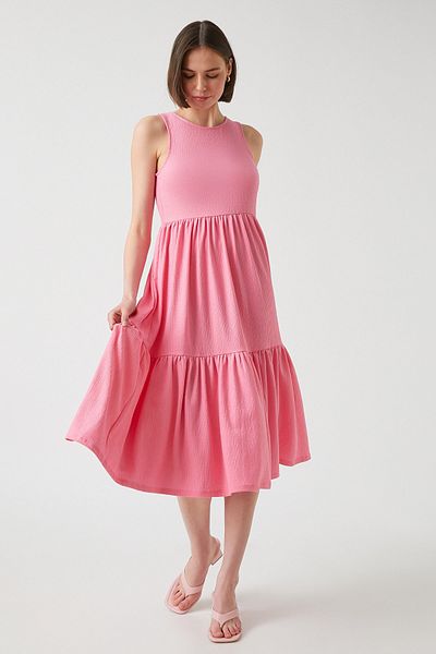 Koton Αμάνικο Φόρεμα Midi Ruffle