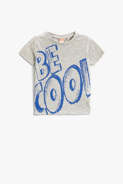 Koton Slogan Printed Short Sleeve T-Shirt