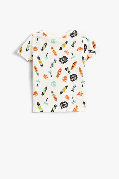 Koton Printed Short Sleeve T-Shirt Cotton