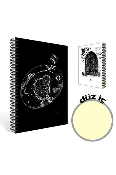 PİCATSO Cactus Hard Cover Plain Inner A4 Notebook