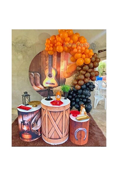 LOTUS PARTY 50 Pieces - Guitar Fitted Balloon Chain Set - ( Orange - Black - ...