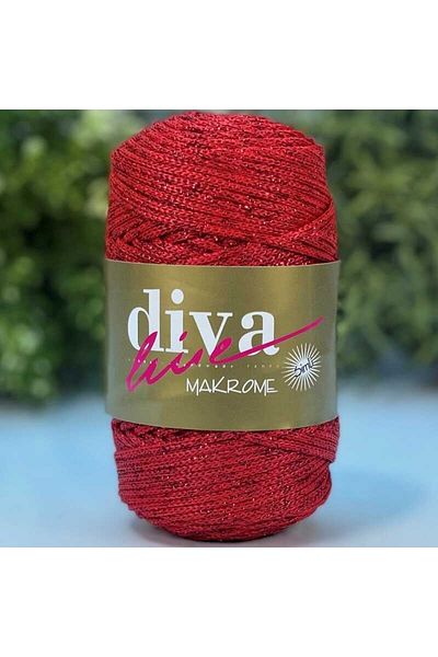 Diva İplik Diva Macrame Thread Glitter 100k Red