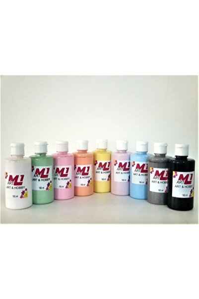 m1 art Akrilik 160ml Boya Seti 9lu - 160.ml X 9 Adet