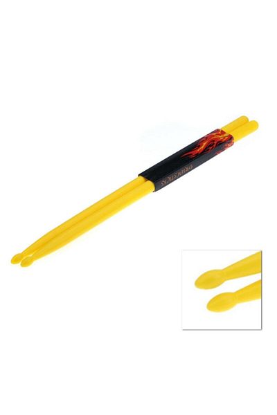 OPUS 5a Model Yellow Color Plastic Unbreakable Drum And Tarmpet Drum - 1 Pair