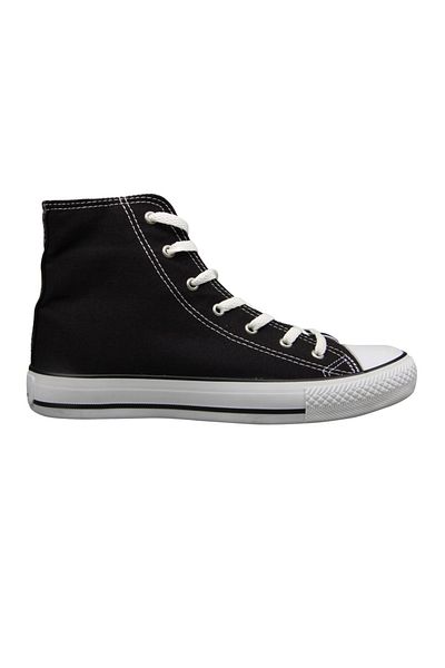 M.P. Mp Women's Black and White Canvas Ankle Shoes