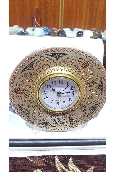 Furkan Oltutaşı El yapımı bakır masa saati, Erzurum yöresel hediye, şık ve doğal tasarım