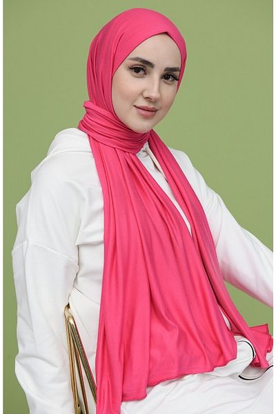 Afilva Women's Plain Combed Cotton Shawl Pink