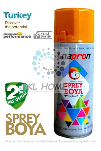 KL HOME Sarı Sprey Boya 400ml Uygun Büyük Boy -2yıl Raf Ömrü