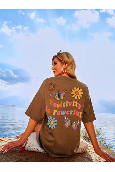 Deocept Γυναικείο μπλουζάκι Positive Printed Oversize