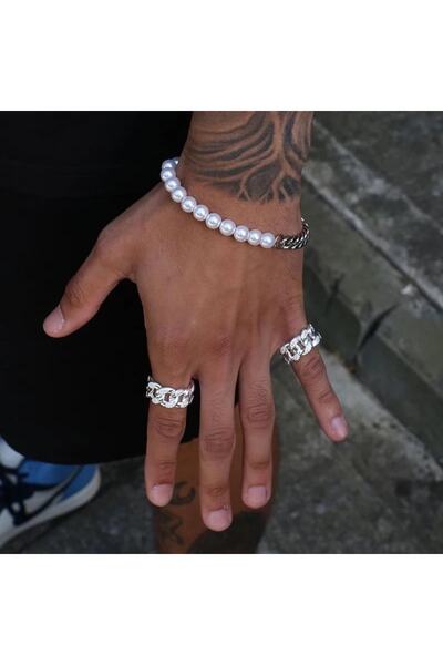 muptejewelry Hiphop Hades Pearl And Steel Bracelet