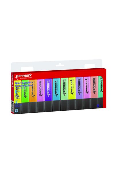 penmark Pointing Pen Set 6 Pastels 6 Neon 12 Colors