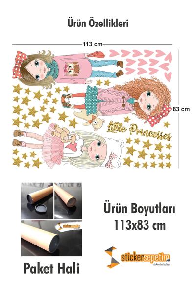 Sticker Sepetim Little Princesses And Stars Children's Room Wall Sticker