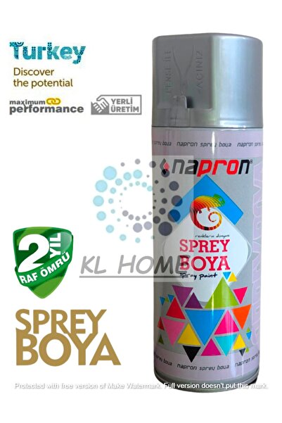 KL HOME Alüminyum Krom Yaldız Sprey Boya 400ml Uygun Büyük Boy -2yıl Raf Ömrü