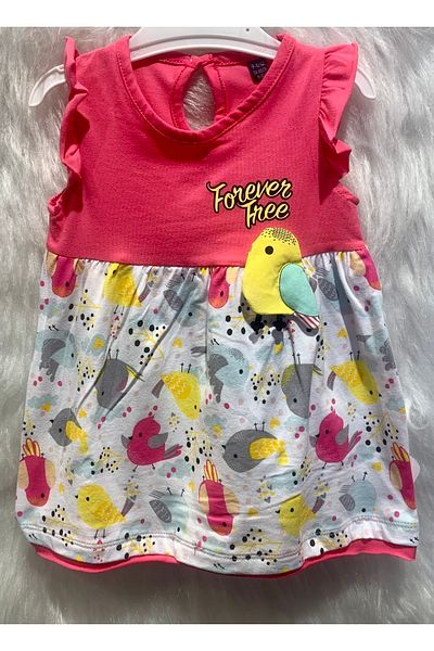 Miniworld Girl's Bird Dress 6-24 Months