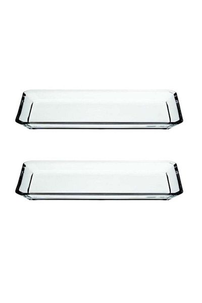 Paşabahçe Nude Grace Crystal Serving Plate Set of 2