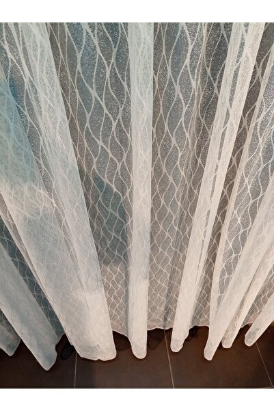 GOGOPERDE Sarmaşık Desen Modern Tül Perde 1/3 Sık Pileli