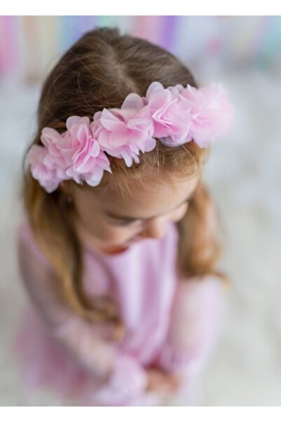 MS TASARIM 10 части розова детска корона за момиче - катарама