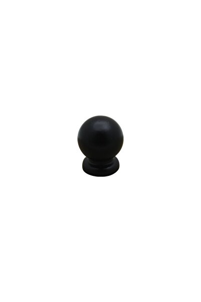 ARON Marble Button Handle Matte Black Furniture Cloakroom Drawer Cabinet Handle Single Hole