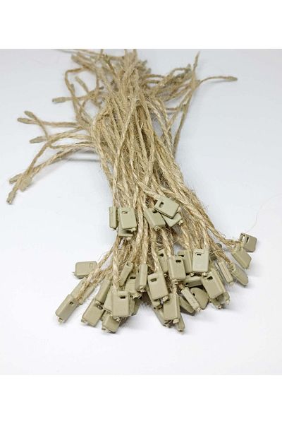 Vice Kraft Lock Label Binding Straw Rope - Jute Rope 18 Cm 50 Pieces