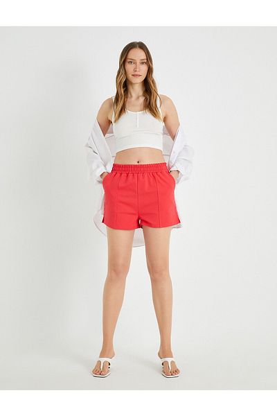 Koton Mini Shorts with Pockets Elastic Waist