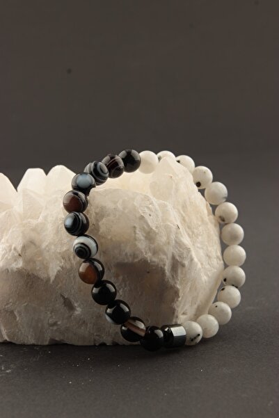 OSMANLI DEĞERLİ TAŞ Sertifikalı Göz Akik-ay Taşı Bileklik