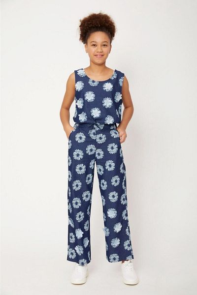 Little Star Girl's Floral Jeans Set