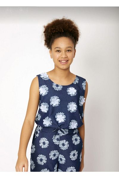 Little Star Girl's Floral Jeans Set